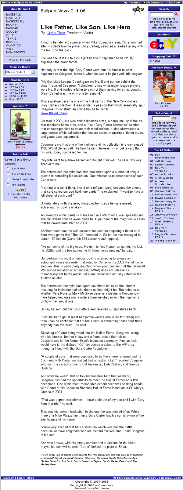 THE BULLPEN ~~ FEBRUARY 2006